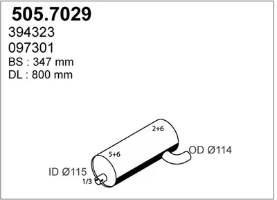 Zentral- und Außenschalldämpfer ASSO 505.7029