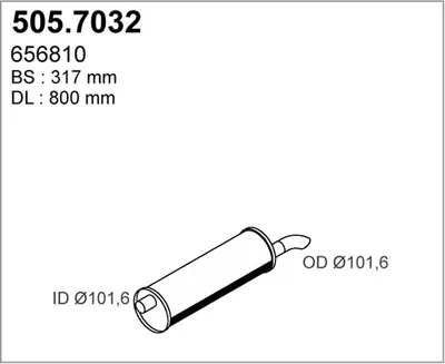 Zentral-/Außenschalldämpfer ASSO 505.7032