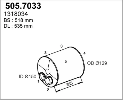 Zentral- und Oberschalldämpfer ASSO 505.7033