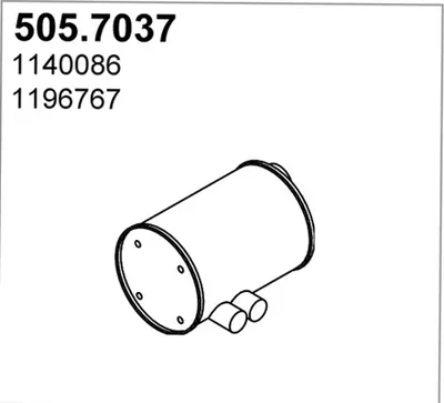 Zentral- und Oberschalldämpfer ASSO 505.7037