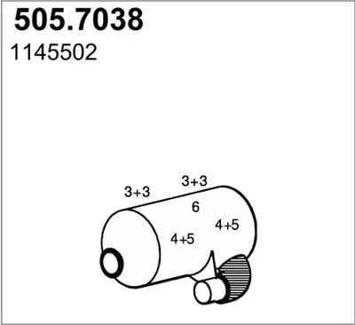 Zentral- und Oberschalldämpfer ASSO 505,7038