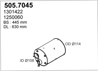 Zentral- und Außenschalldämpfer ASSO 505.7045