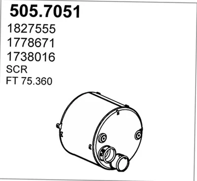 Zentral- / Oberschalldämpfer ASSO 505,7051