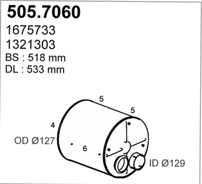 Zentral- und Oberschalldämpfer ASSO 505,7060