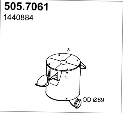 Zentral-/Außenschalldämpfer ASSO 505.7061