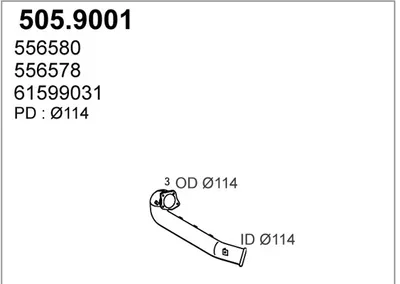Auspuffrohr ASSO 505.9001