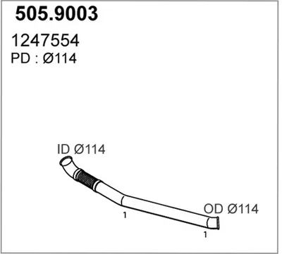 Auspuffrohr ASSO 505.9003