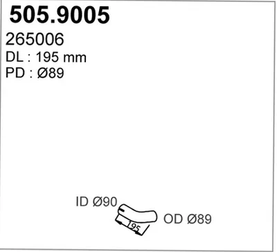 Auspuffrohr ASSO 505.9005