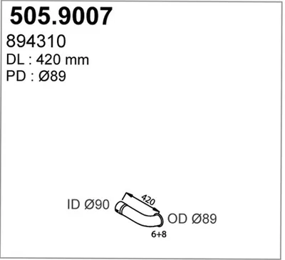 Auspuffrohr ASSO 505,9007