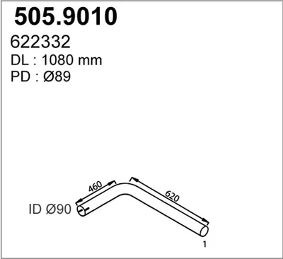 Auspuffrohr ASSO 505,9010