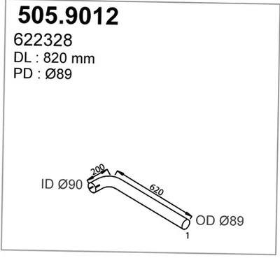 Auspuffrohr ASSO 505,9012
