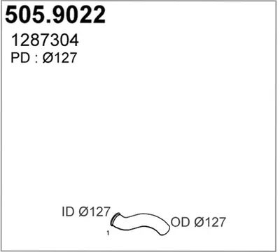 Auspuffrohr ASSO 505.9022