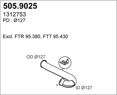 Auspuffrohr ASSO 505.9025