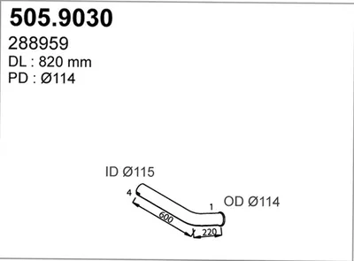 Auspuffrohr ASSO 505,9030