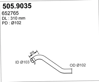 Auspuffrohr ASSO 505.9035