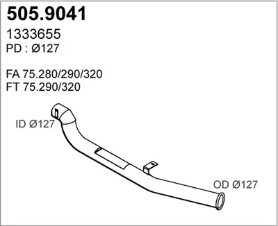 Auspuffrohr ASSO 505.9041