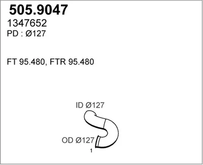 Auspuffrohr ASSO 505.9047