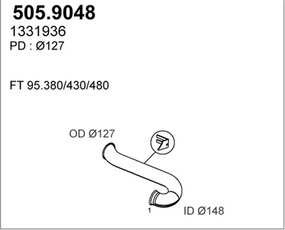 Auspuffrohr ASSO 505.9048