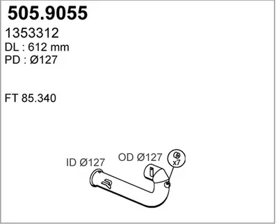 Auspuffrohr ASSO 505.9055