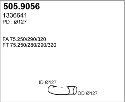 Auspuffrohr ASSO 505.9056