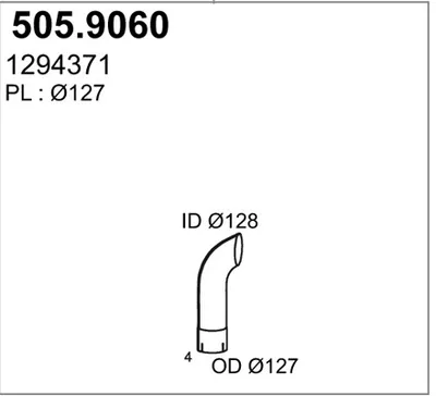 Auspuffrohr ASSO 505,9060