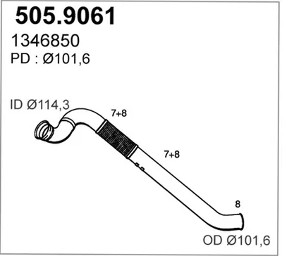 Auspuffrohr ASSO 505.9061