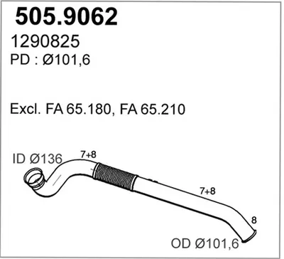 Auspuffrohr ASSO 505.9062