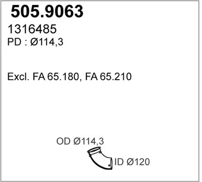 Auspuffrohr ASSO 505.9063