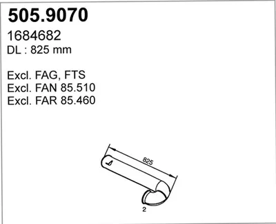 Auspuffrohr ASSO 505.9070