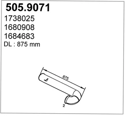 Auspuffrohr ASSO 505.9071