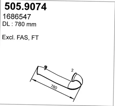 Auspuffrohr ASSO 505.9074