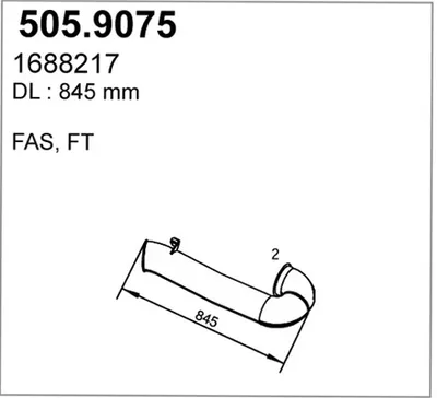 Auspuffrohr ASSO 505.9075