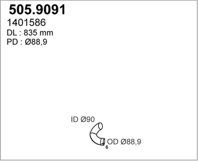 Auspuffrohr ASSO 505.9091