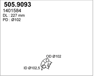 Auspuffrohr ASSO 505.9093