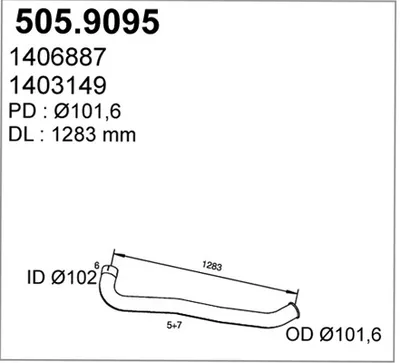 Auspuffrohr ASSO 505.9095