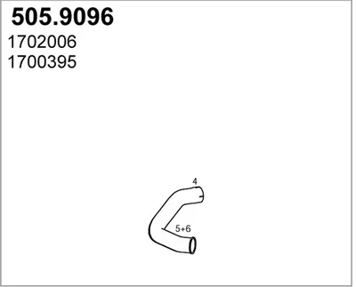 Auspuffrohr ASSO 505.9096