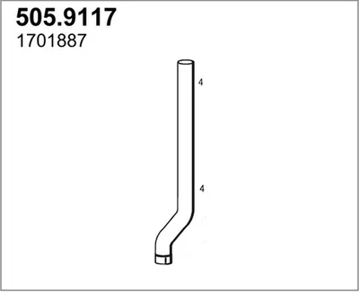 Auspuffrohr ASSO 505,9117
