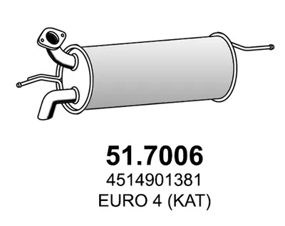 Hintere Schalldämpfer Smart FORTWO Coupe · Smart FORTWO Cabrio