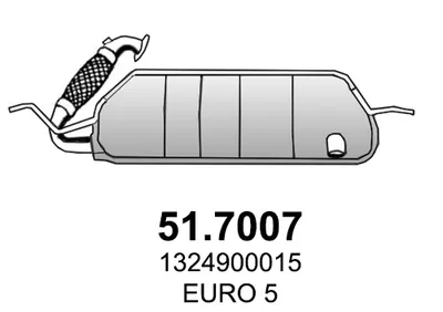 Hintere Schalldämpfer Smart FORTWO Coupe · Smart FORTWO Cabrio