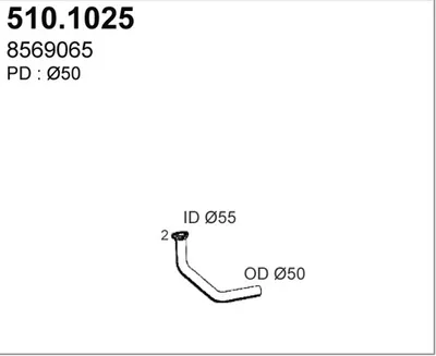 Auspuffrohr ASSO 510.1025