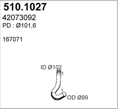 Auspuffrohr ASSO 510.1027
