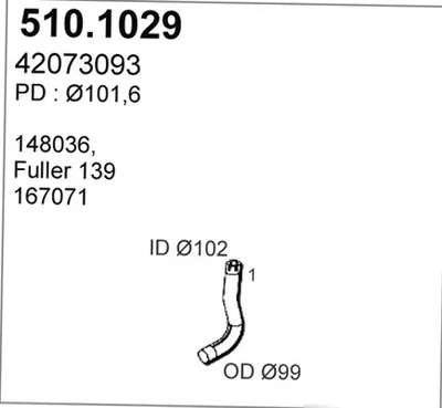 Auspuffrohr ASSO 510.1029