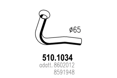 Auspuffrohr ASSO 510.1034