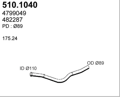 Auspuffrohr ASSO 510.1040