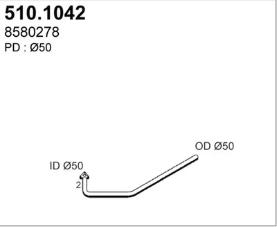 Auspuffrohr ASSO 510.1042