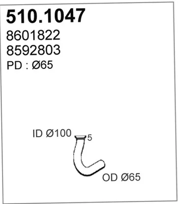 Auspuffrohr ASSO 510.1047