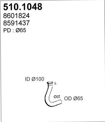 Auspuffrohr ASSO 510.1048