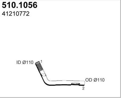 Auspuffrohr ASSO 510.1056