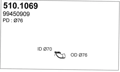 Auspuffrohr ASSO 510.1069