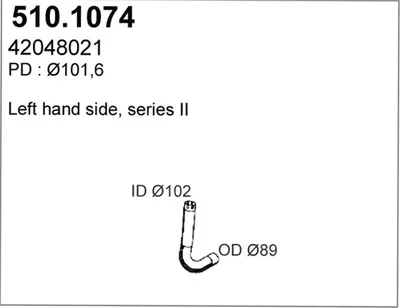Auspuffrohr ASSO 510.1074